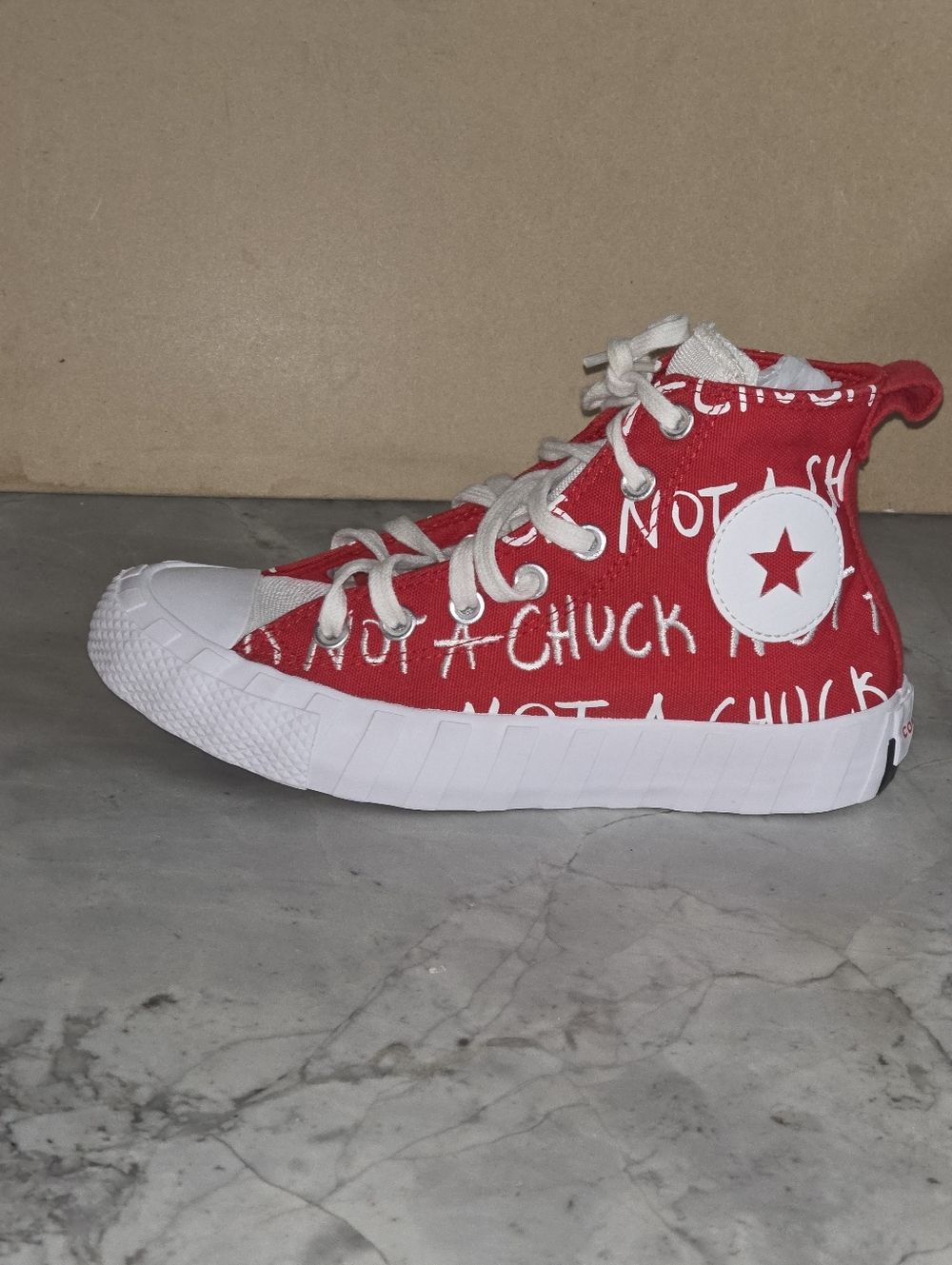 Converse Kids Red and White High-Top Sneakers